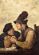 David Teniers the Younger Two Drunkards oil painting